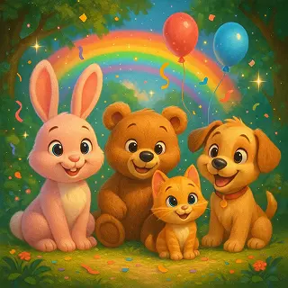 Birthday Greeting from Animals