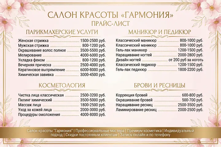 AI Menu and Price List Generator